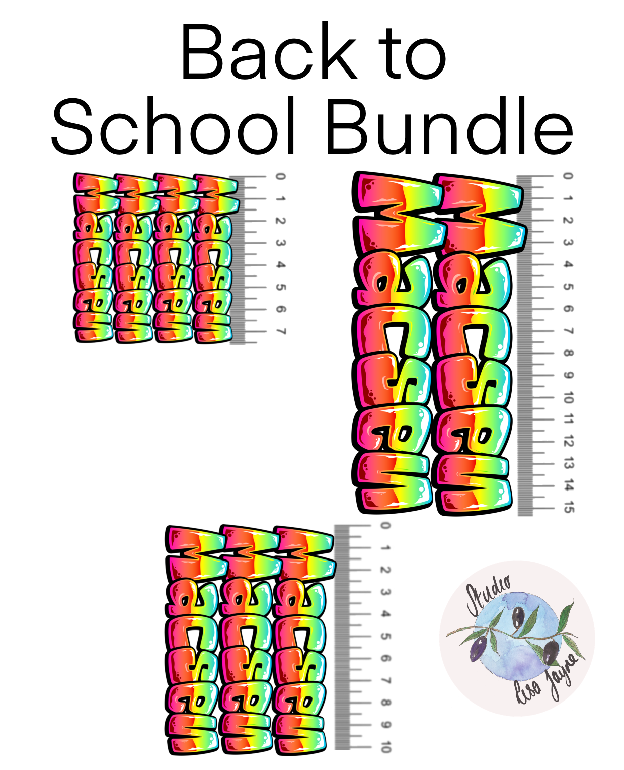 Tropical Graffiti Name Name Sticker - Personalised Waterproof Vinyl Bright Colours