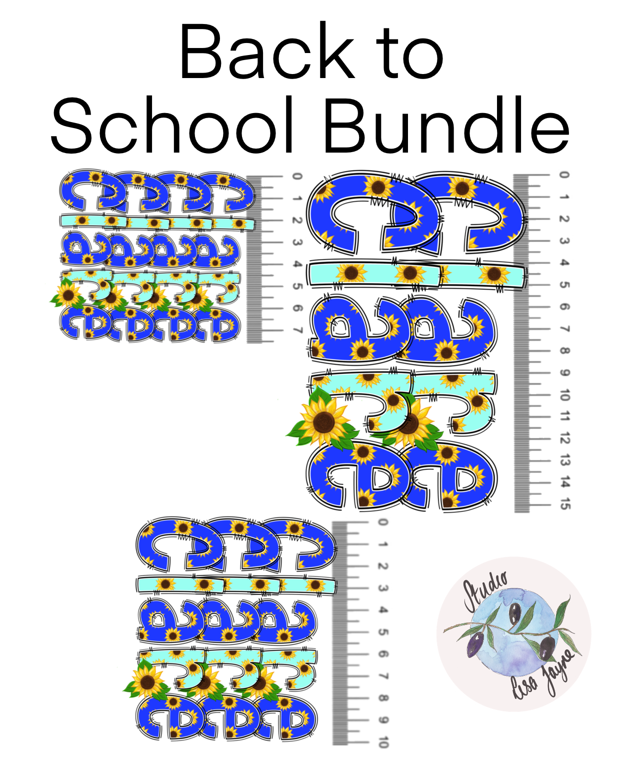 Sunflower Personalised Name Sticker Waterproof Vinyl - Hidden Disability Floral Summer Autumn