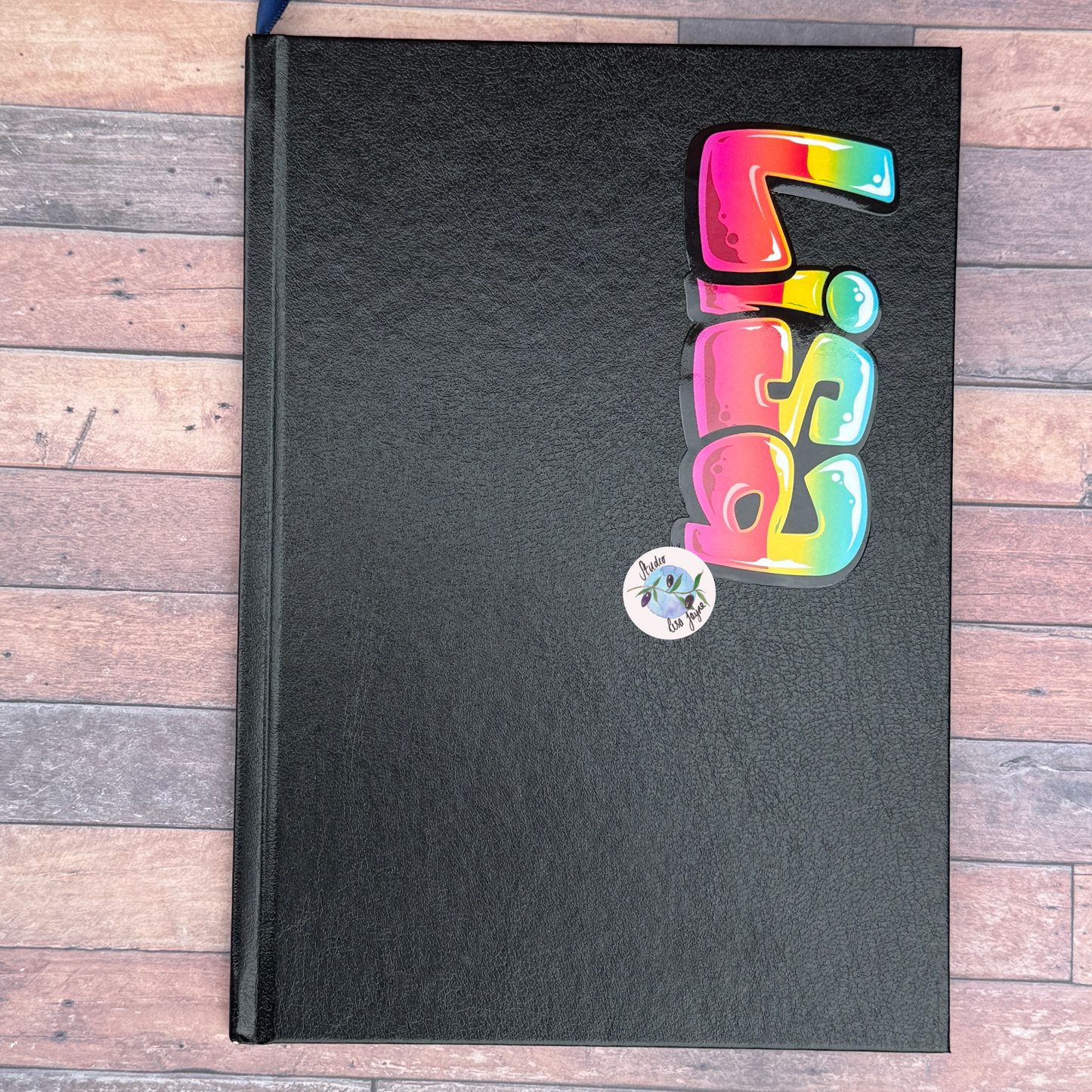 Tropical Graffiti Name Name Sticker on Diary Note Book