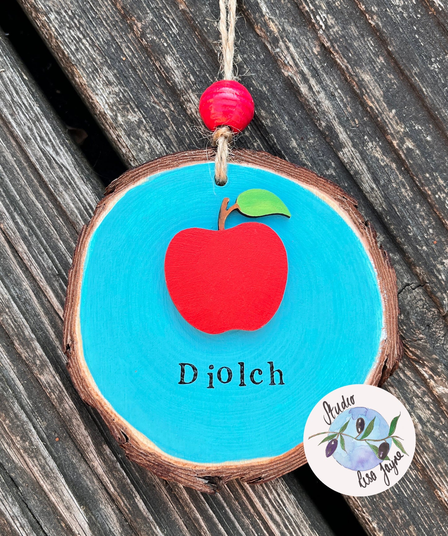 Welsh Diolch Thank You Teacher Hanging Gift