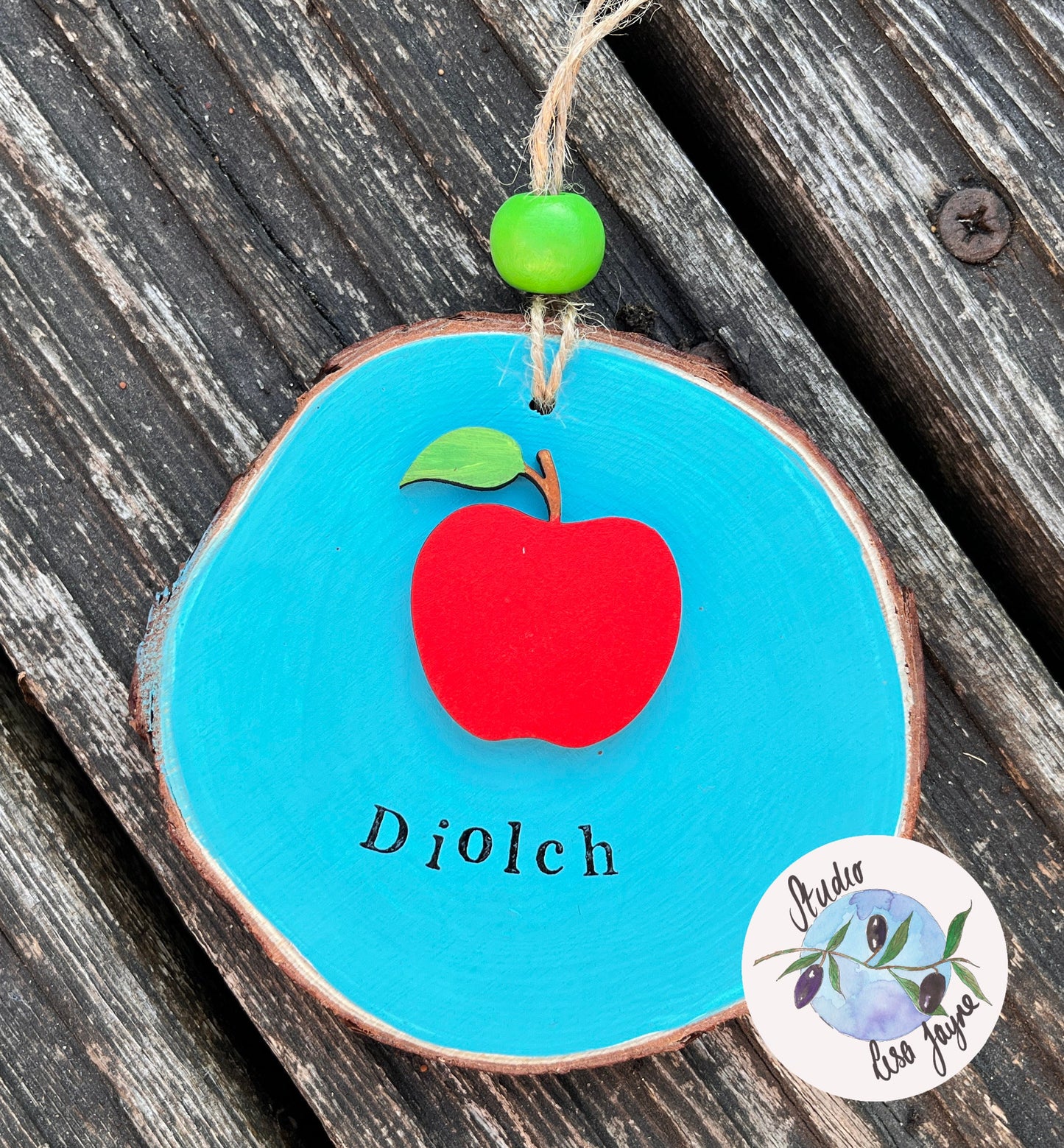 Welsh Diolch Thank You Teacher Hanging Gift