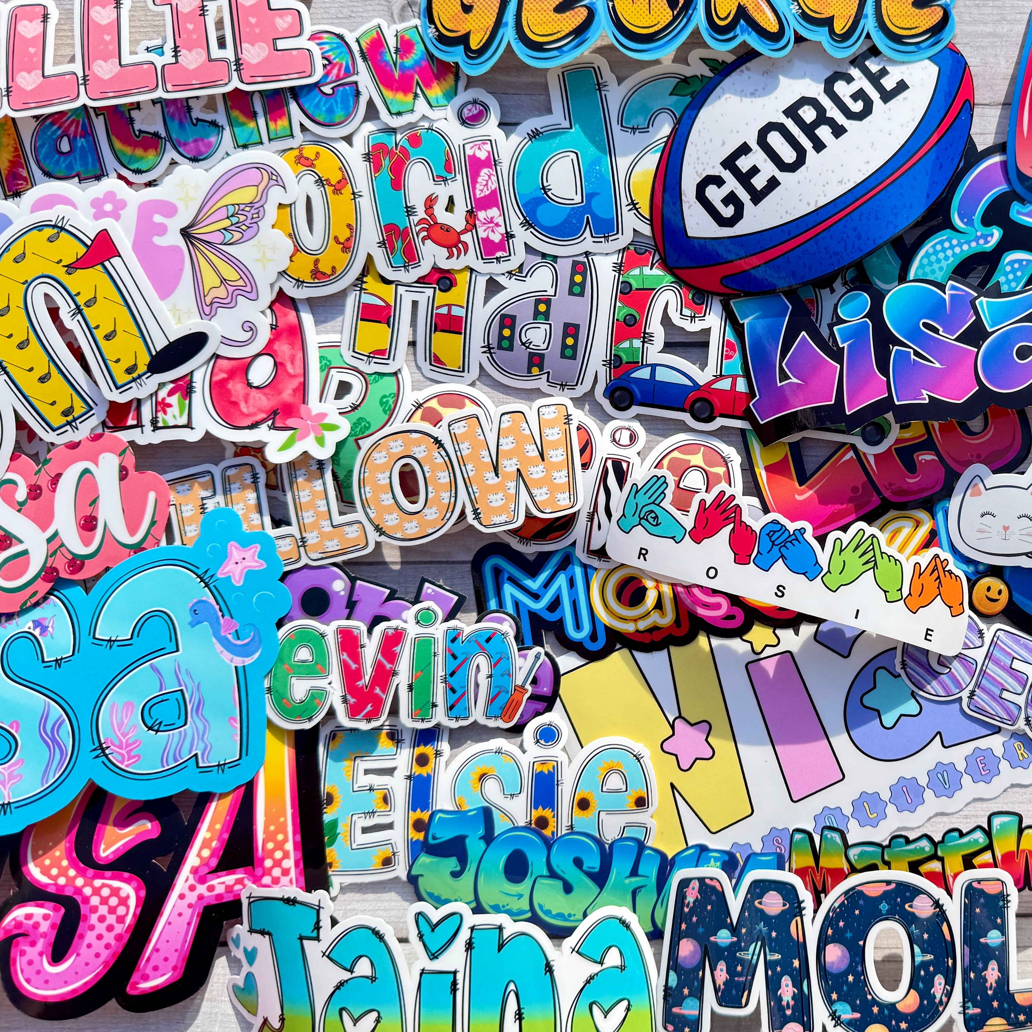 Copy Name Sticker Style Personalised Name Stickers - Graffiti, Kids – Studio Lisa Jayne