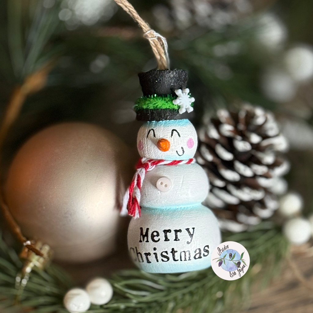Snowman Hand Painted Christmas Tree Decoration 3D