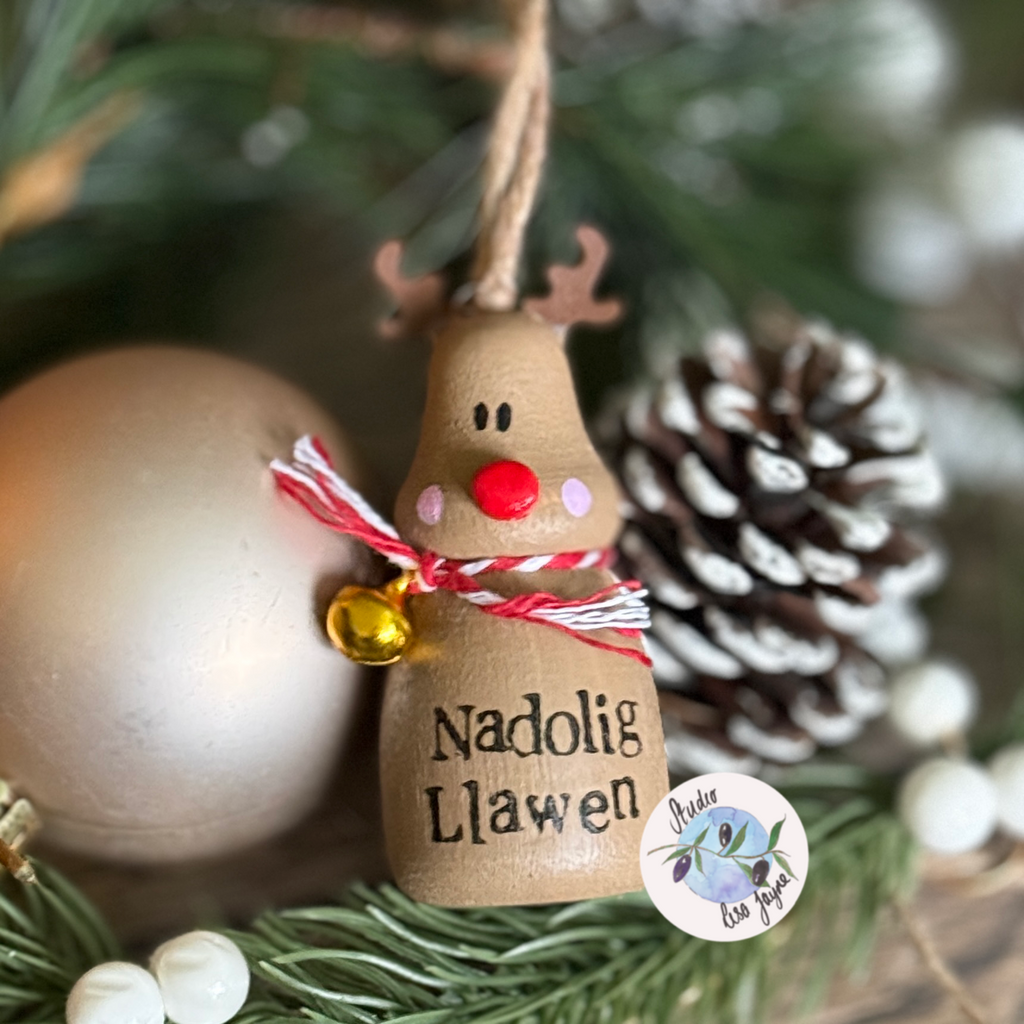 Reindeer Hand Painted Christmas Tree Decoration