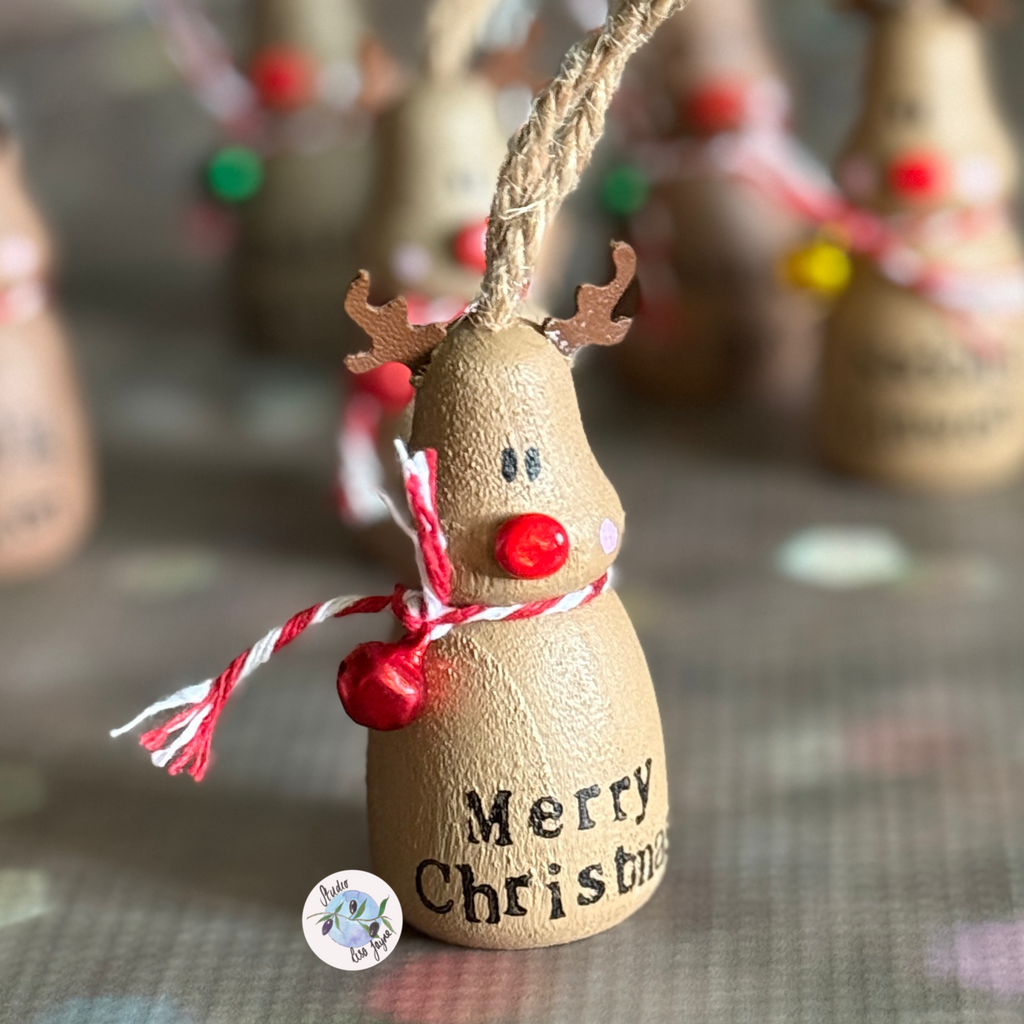 Reindeer Hand Painted Christmas Tree Decoration
