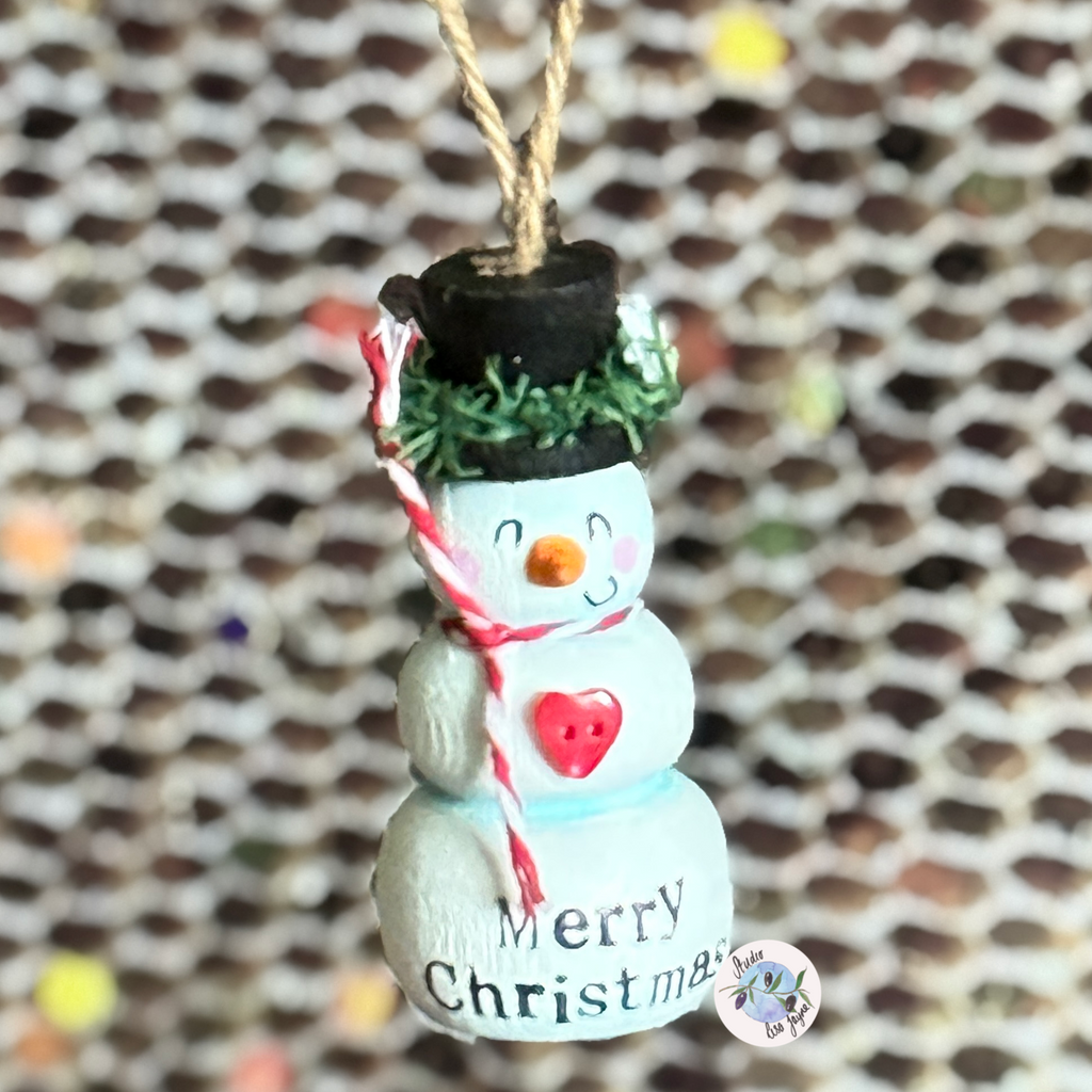 Snowman Hand Painted Christmas Tree Decoration 3D