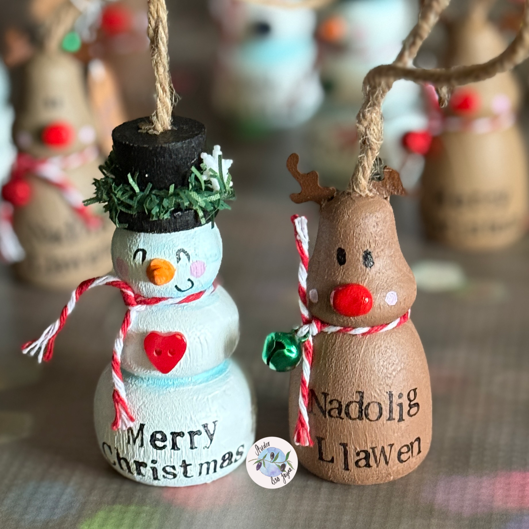 Snowman Hand Painted Christmas Tree Decoration 3D