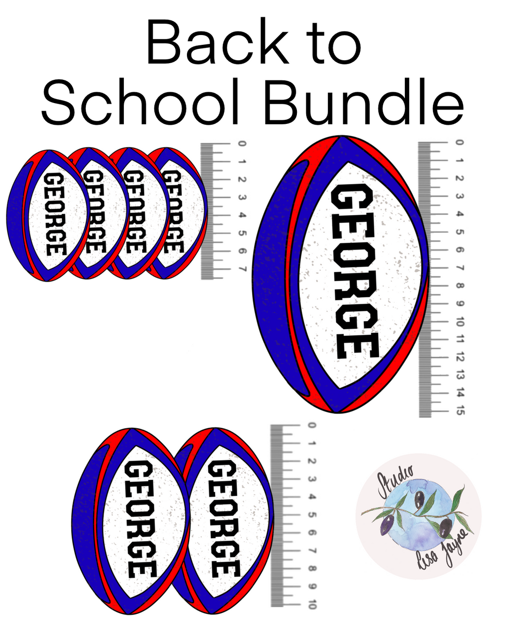 School Labels Rugby Rugby Name Personalised Waterproof Vinyl Name Sticker Label – Studio ...