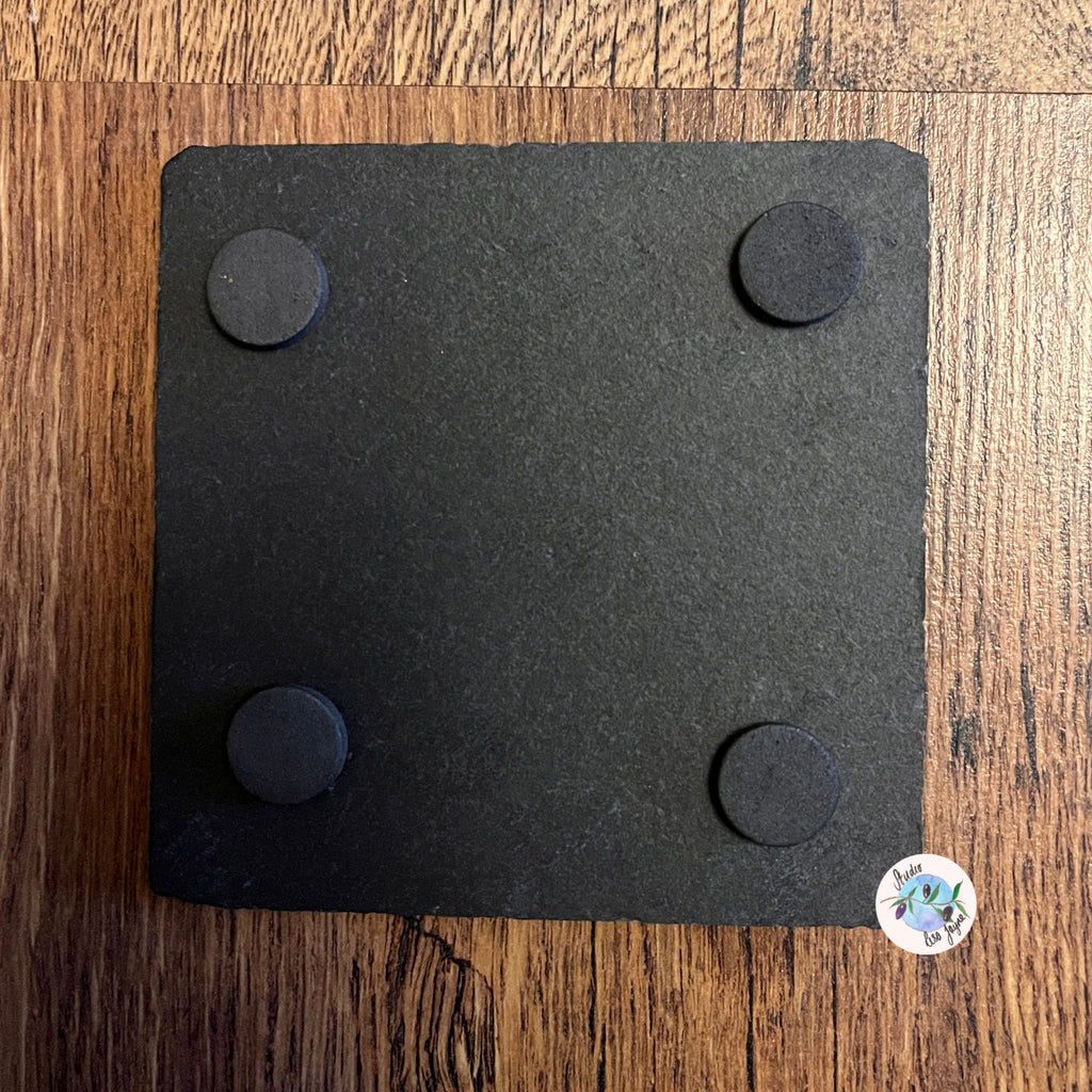 Business Brand Logo Slate Coaster Business
