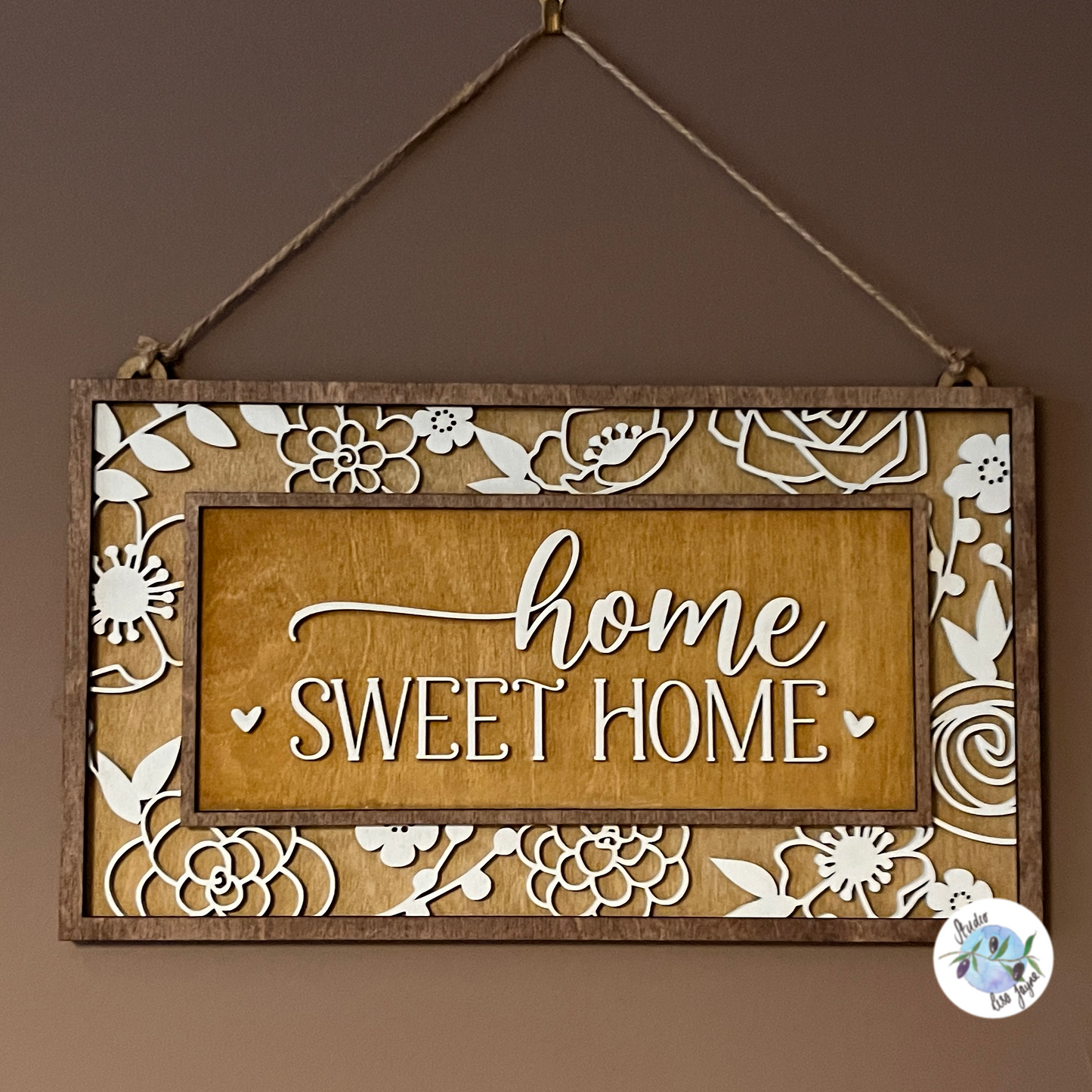 Home Sweet Home Hanging Wooden Sign