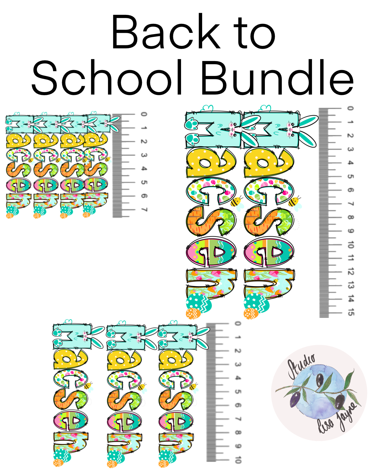 Premium waterproof Easter Basket stickers. Ideal for laptops, books, and any smooth surface. Sticker Bundle of School labels