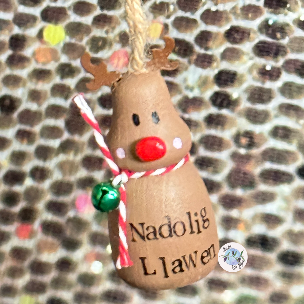 Reindeer Hand Painted Christmas Tree Decoration