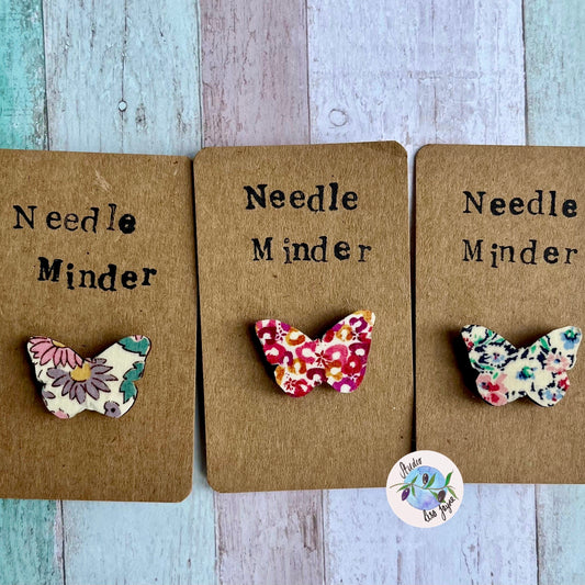 Butterfly Shaped Needle Minder, Liberty Fabric