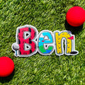 Golf Personalised Name Sticker.  Ideal to apply to drink water bottles, notebooks, laptops and tablets
