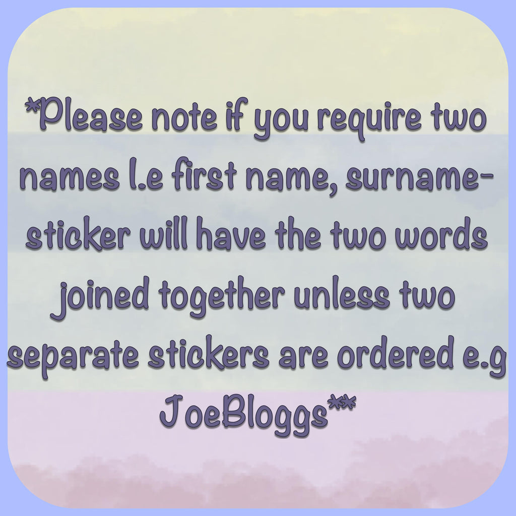 Graffiti Name Personalised Waterproof Vinyl Sticker