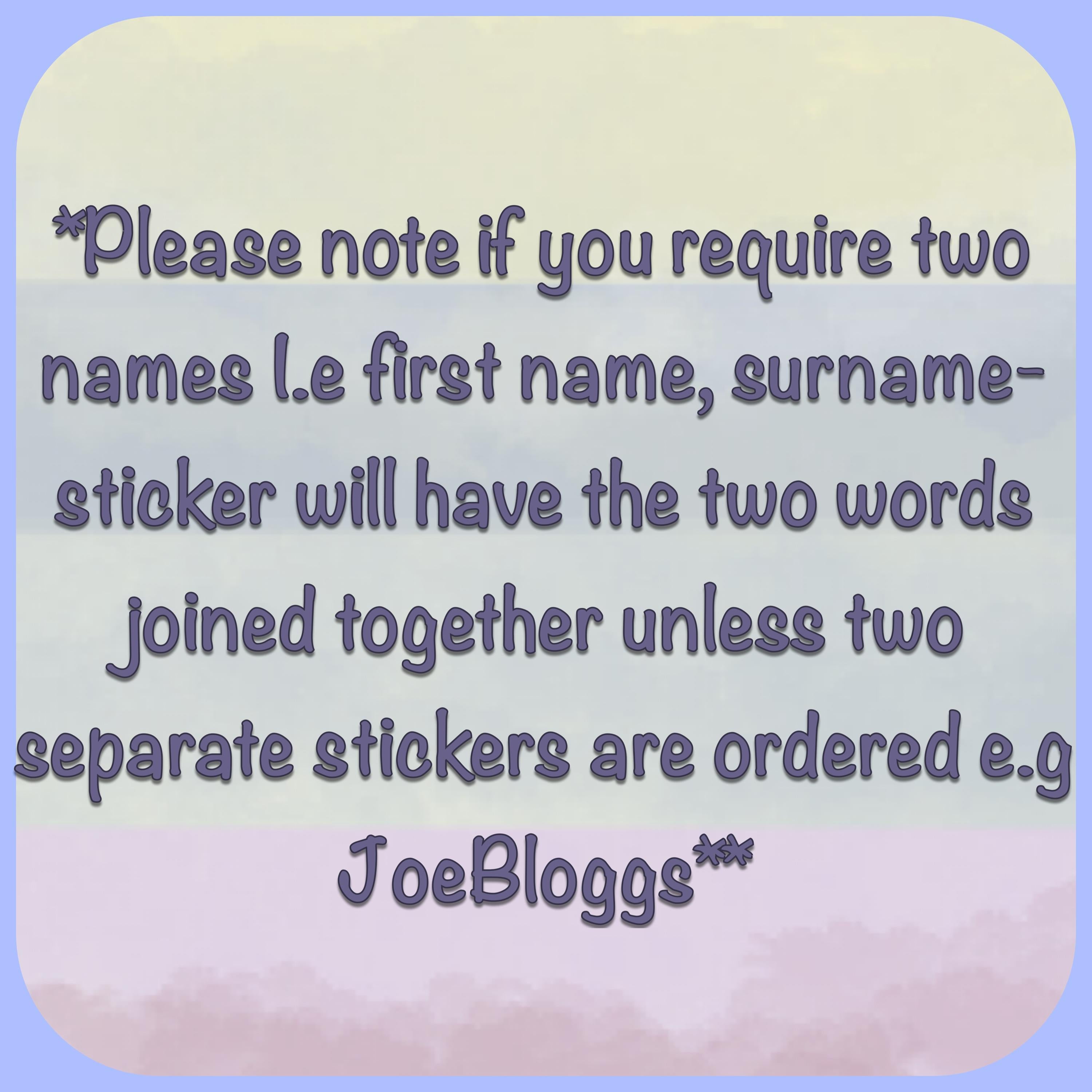 Graffiti Name Personalised Waterproof Vinyl Sticker