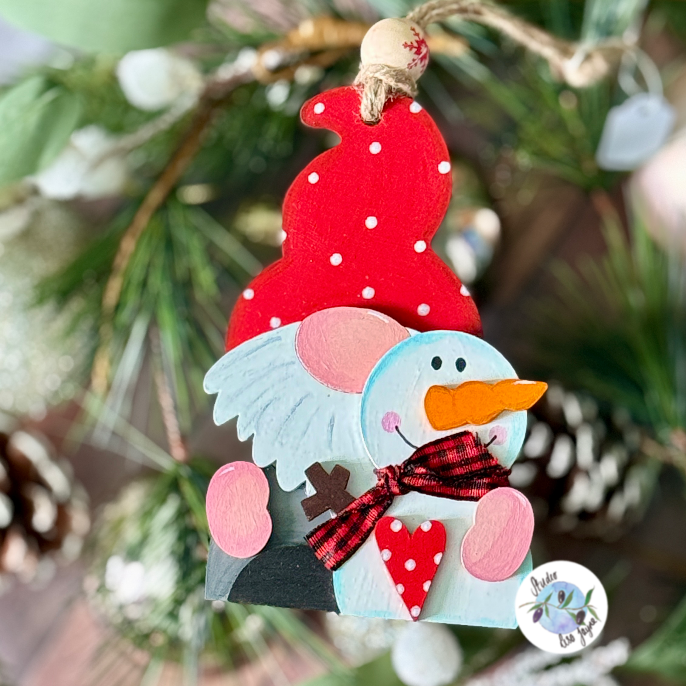 Christmas Gonk and Snowman Tree Decoration