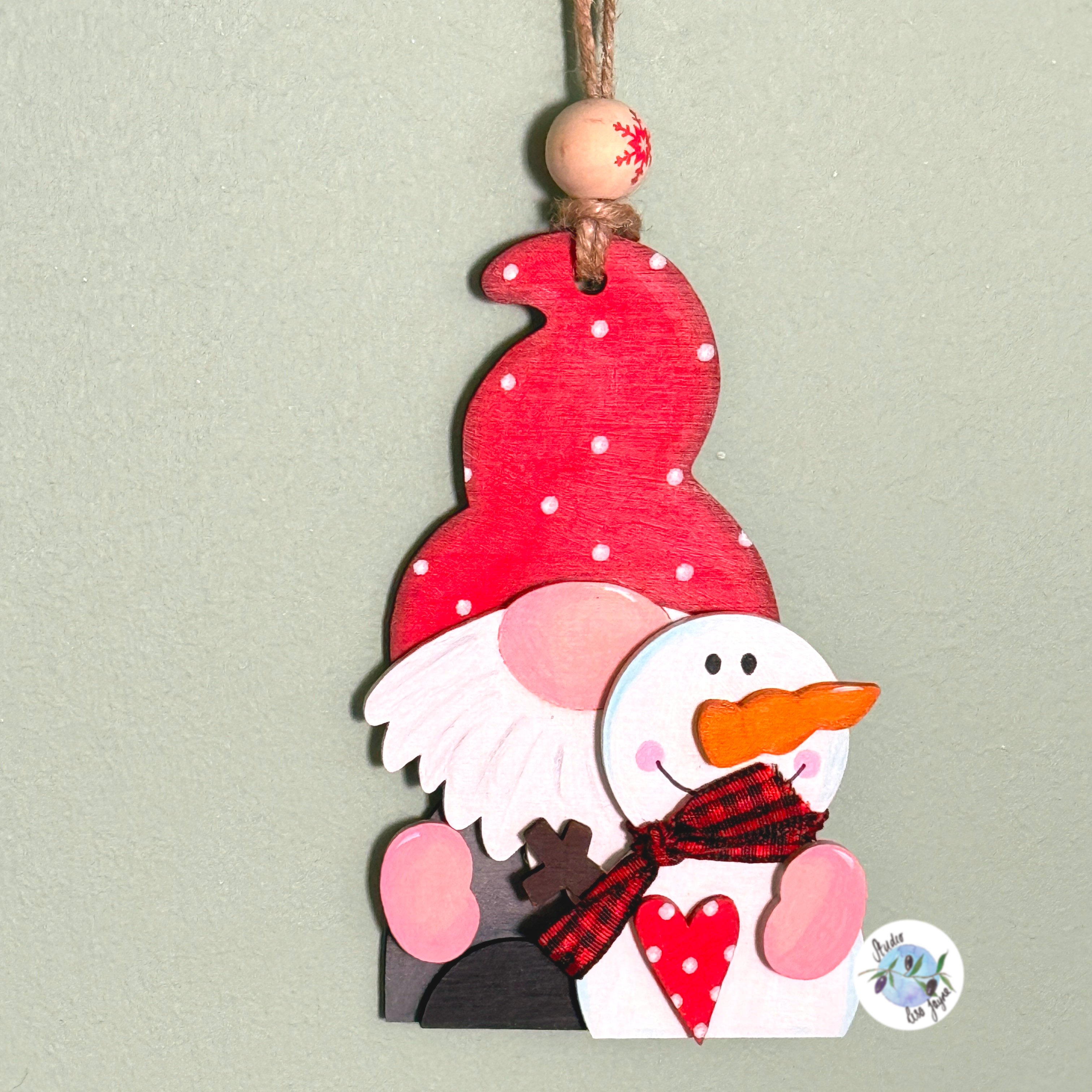 Christmas Gonk and Snowman Tree Decoration