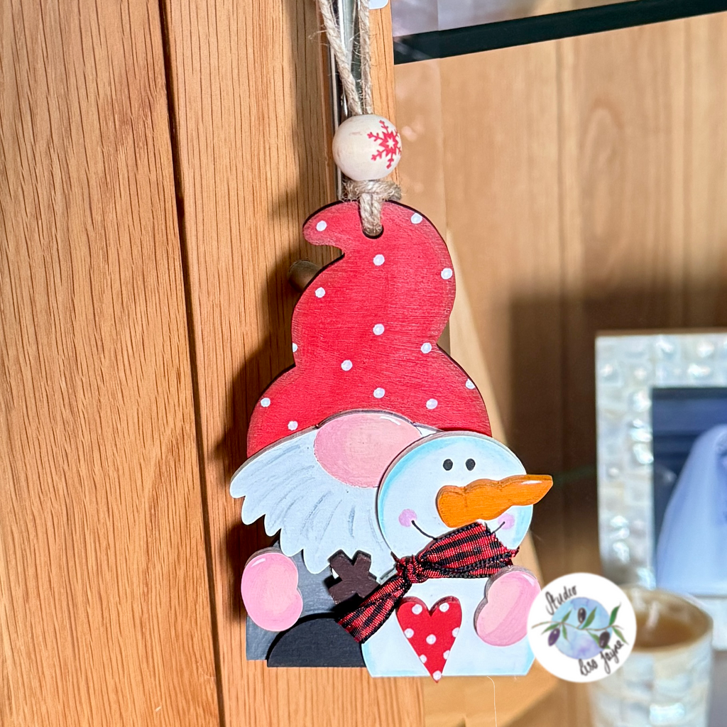 Christmas Gonk and Snowman Tree Decoration