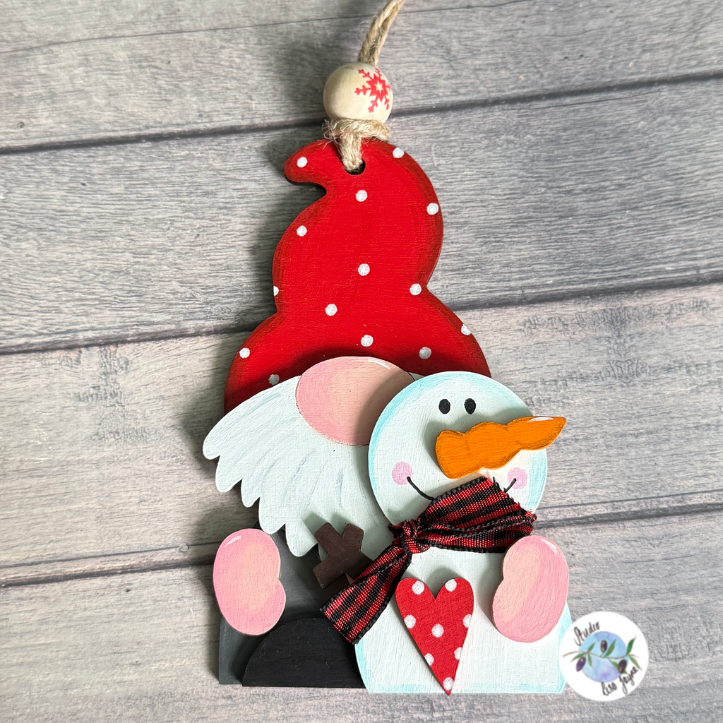 Christmas Gonk and Snowman Tree Decoration