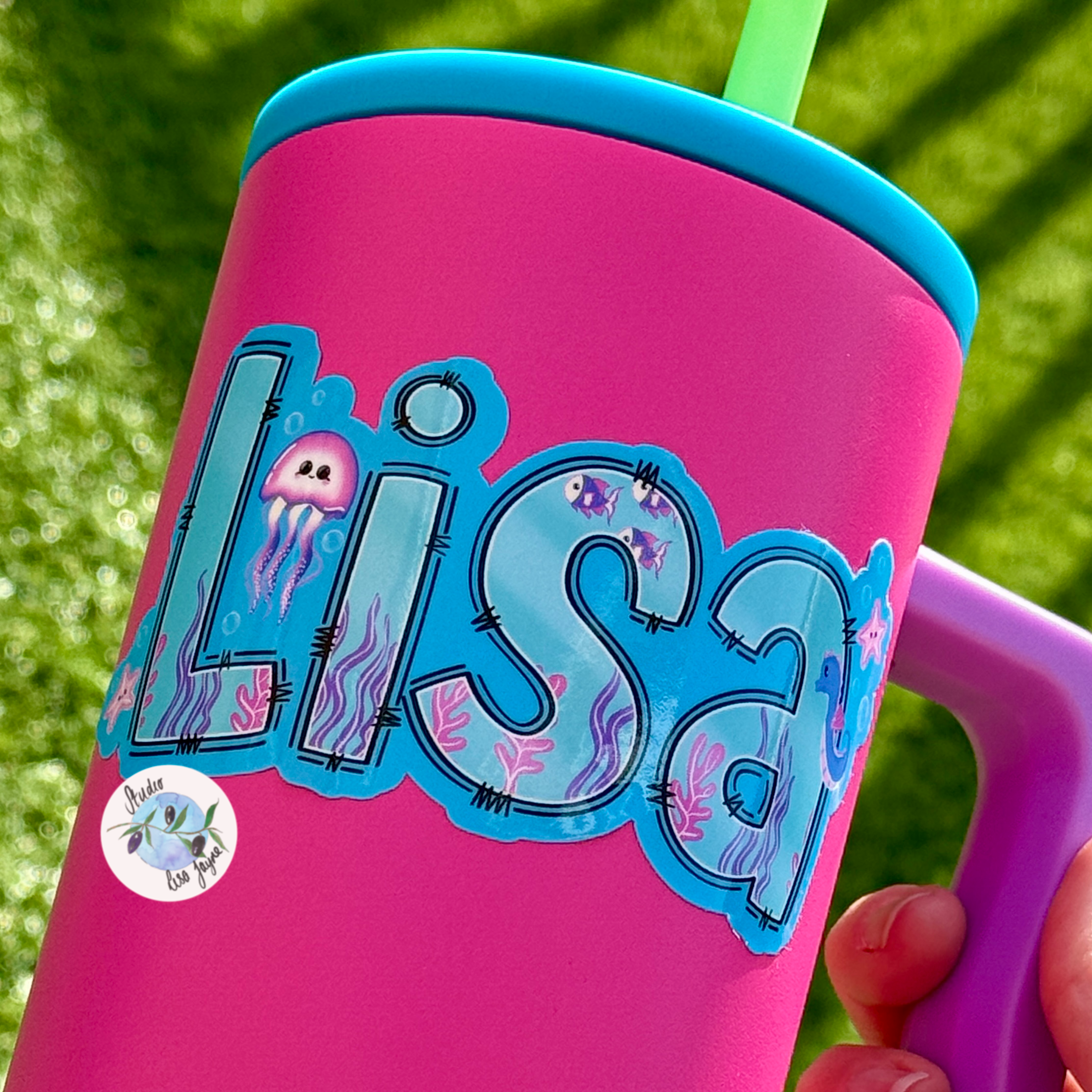 Ocean Under the Sea Name Personalised Waterproof Vinyl Sticker