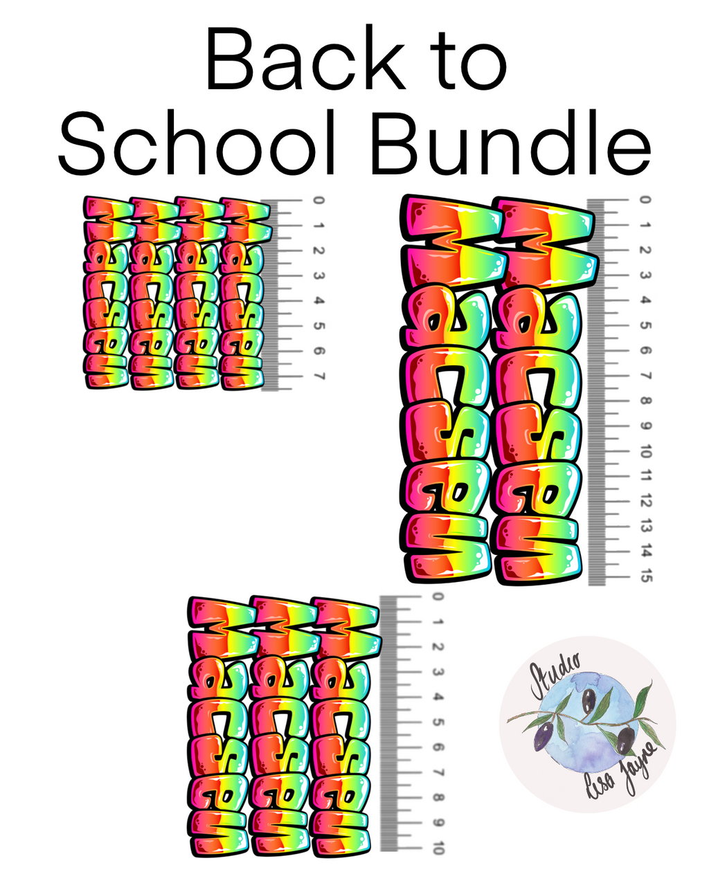 Tropical Graffiti Name Name Sticker - Personalised Waterproof Vinyl Bright Colours