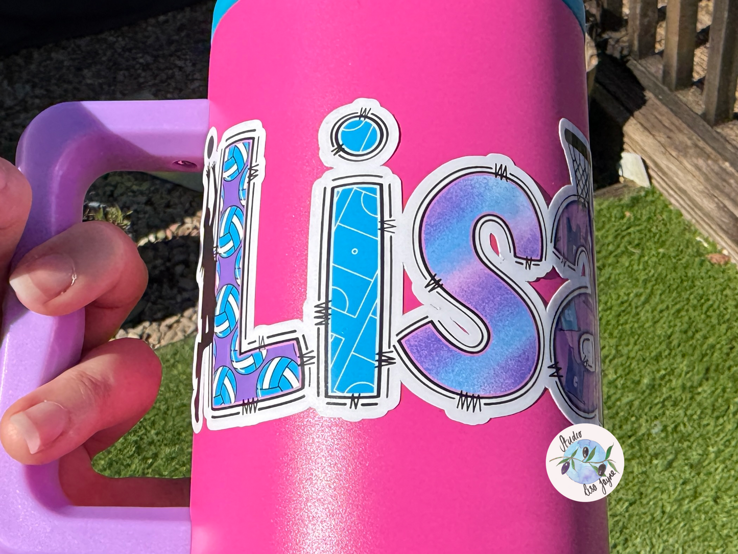 Netball Name Personalised Waterproof Vinyl Sticker Label