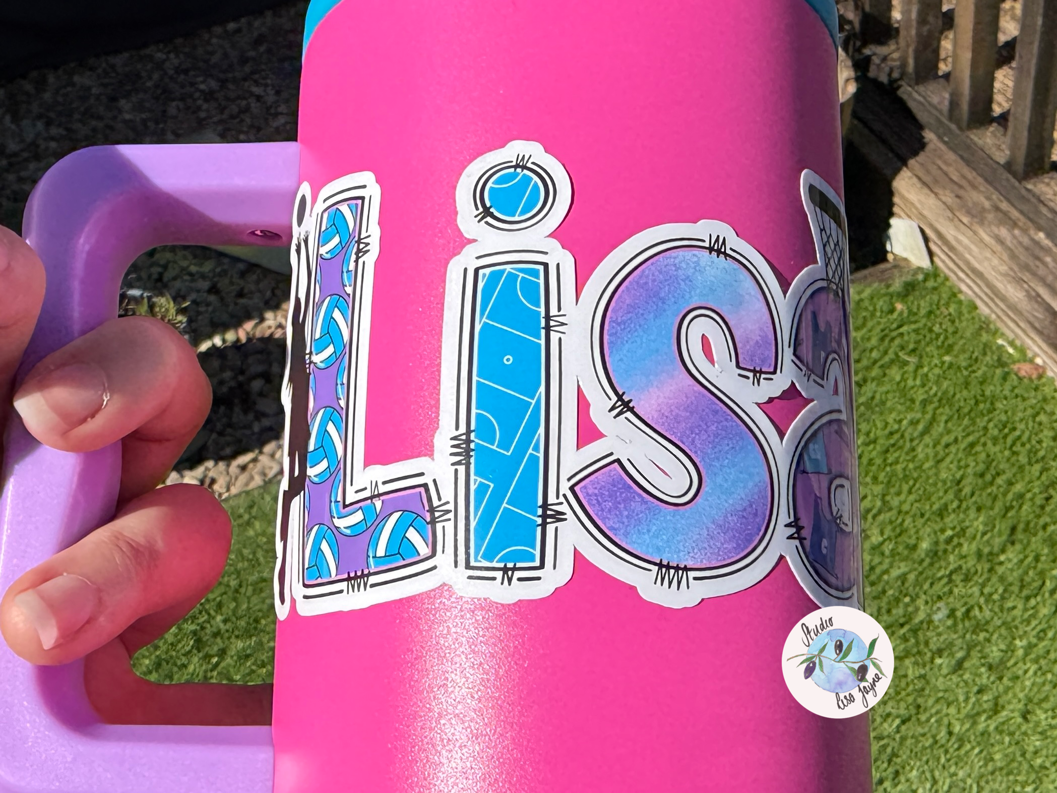 Netball Name Personalised Waterproof Vinyl Sticker Label