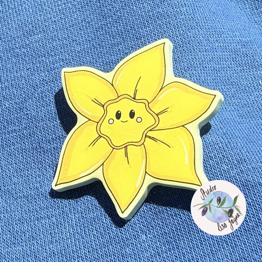Welsh Pin Daffodil Cymraeg Cymru St David's Day
