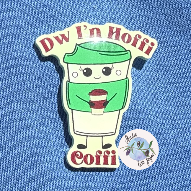 Welsh Pin Dw in hoffi coffi cup that means I live coffee in Cymraeg Cymru St David's Day