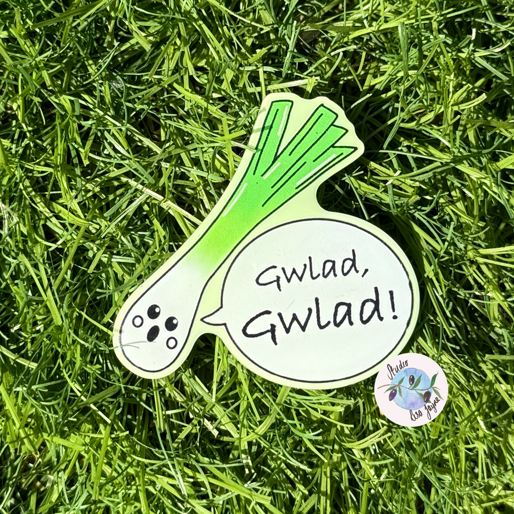 Welsh Pin leek singing Welsh National Anthem Cymraeg Cymru