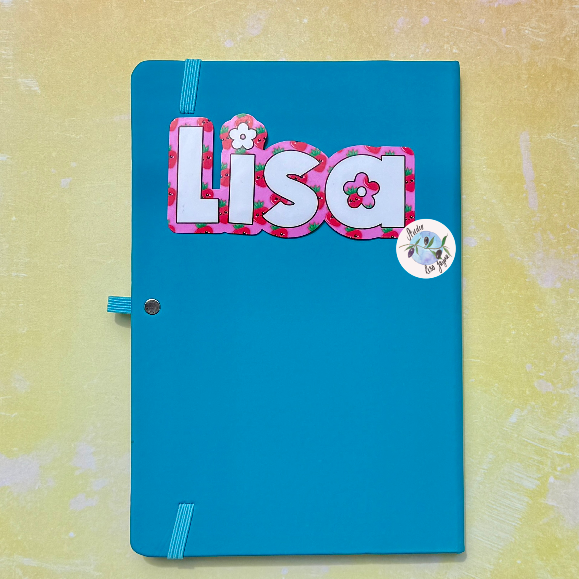 Strawberry Kawaii Name Stickers - Personalised Waterproof Vinyl Name Sticker