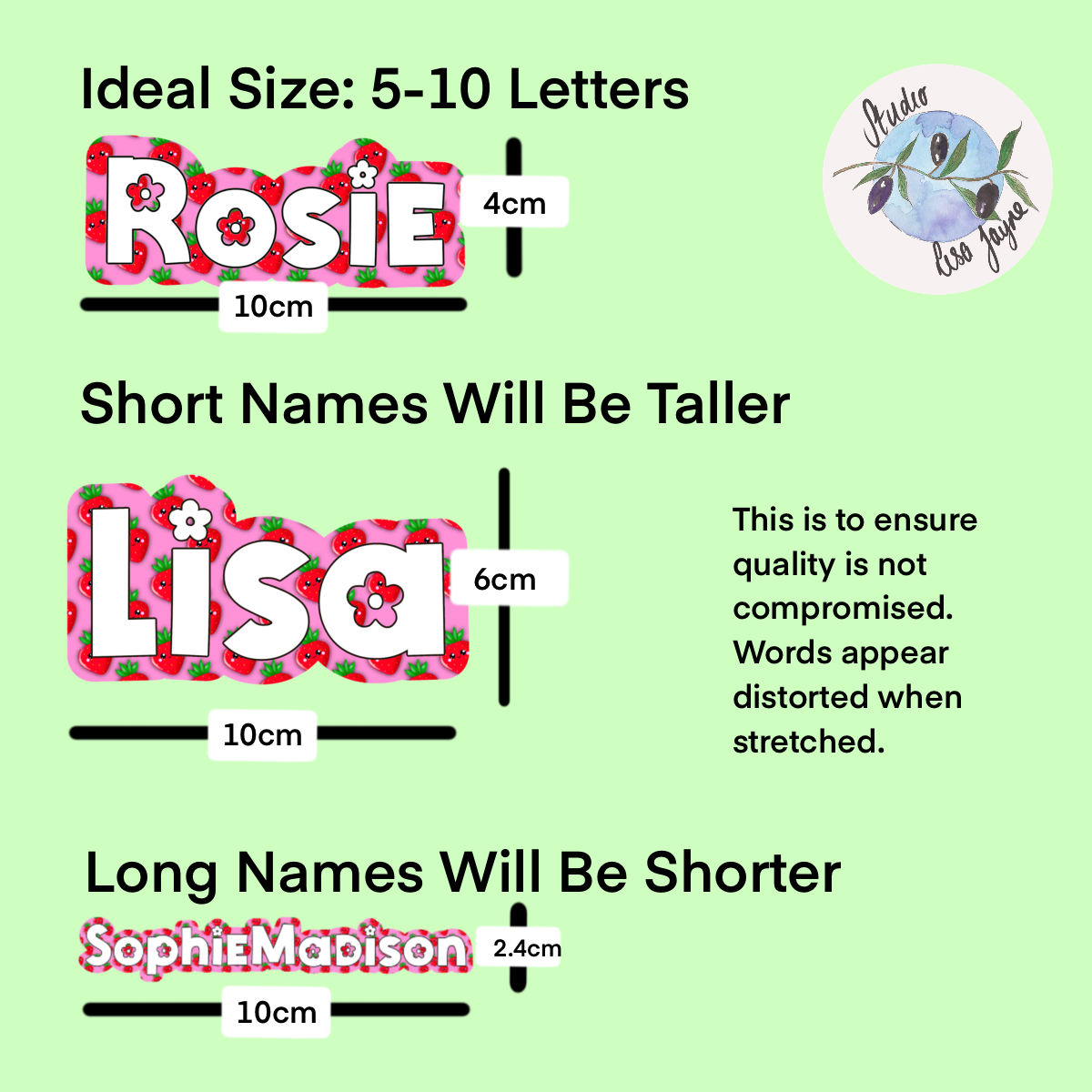 Strawberry Name Stickers - Personalised Waterproof Vinyl Name Sticker
