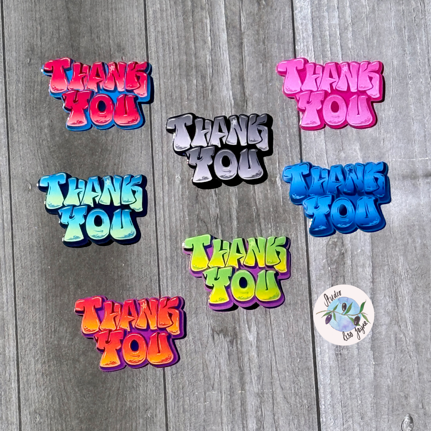 Thank You Vinyl Sticker Bundle for Smooth Surfaces Label