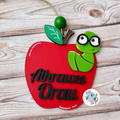 Welsh Best Female Teacher Athrawes Orau Diolch Apple End of Term Handmade Hanging Gift Red Apple