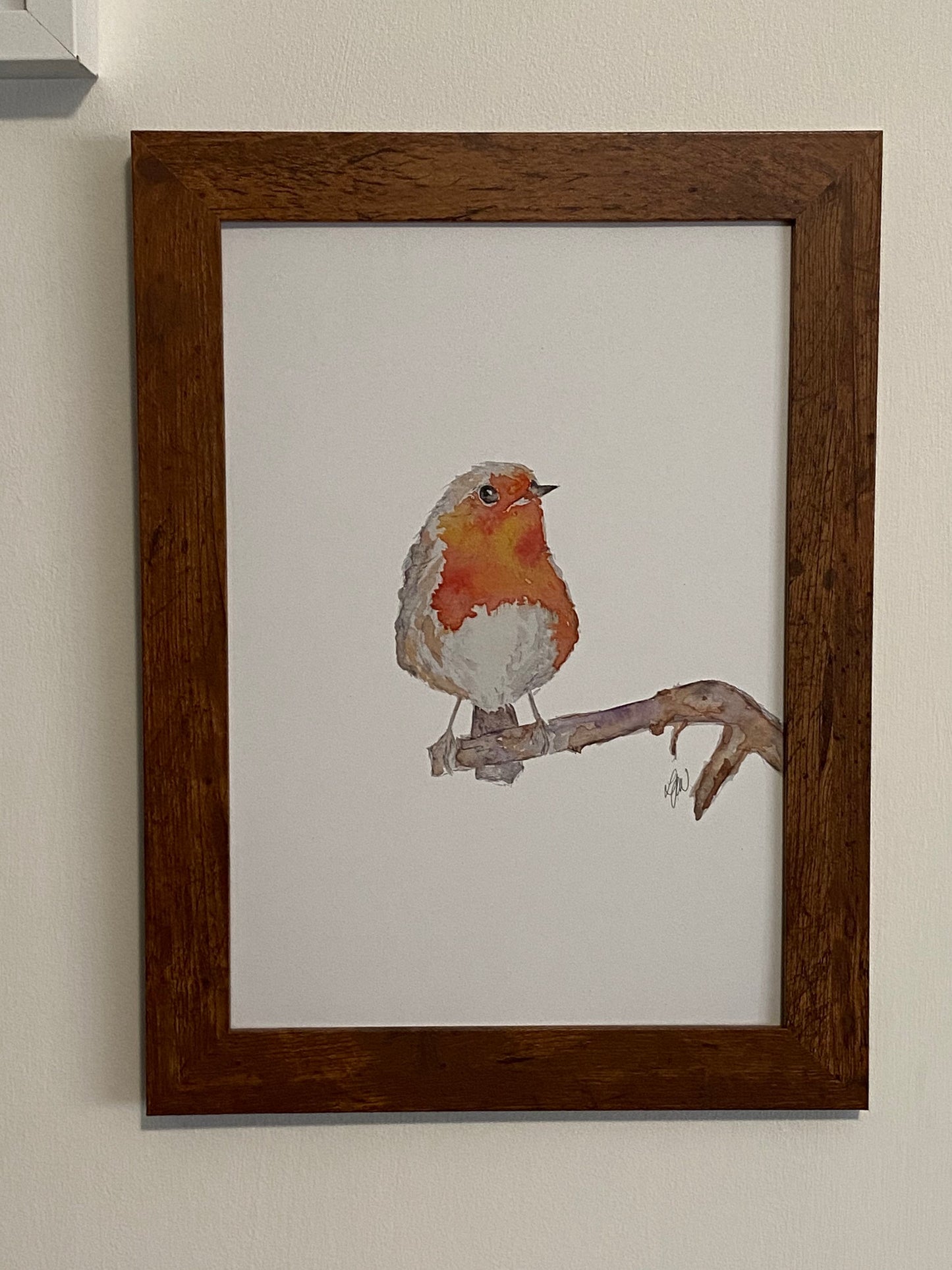 Robin watercolour print