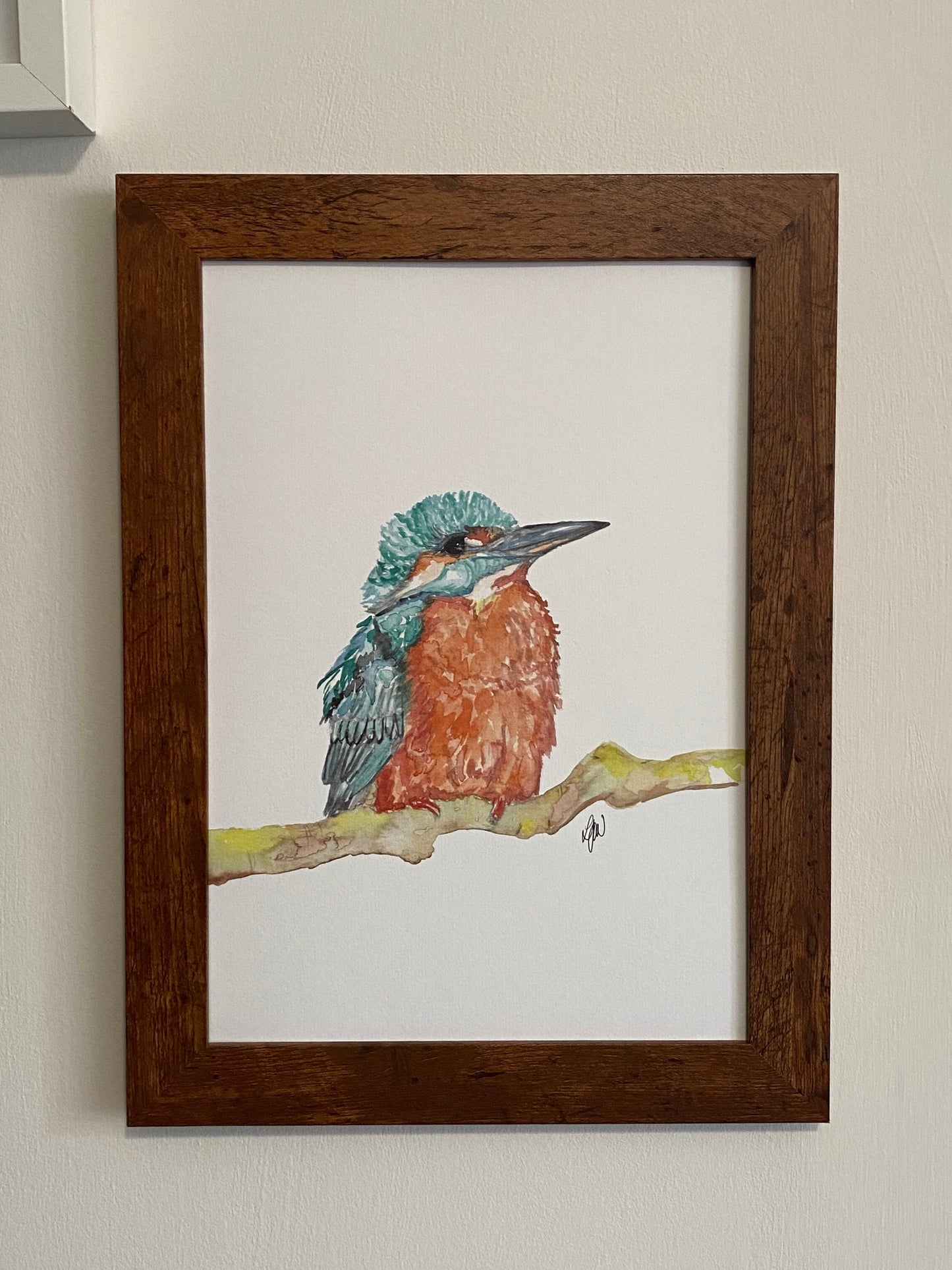 Kingfisher watercolour print