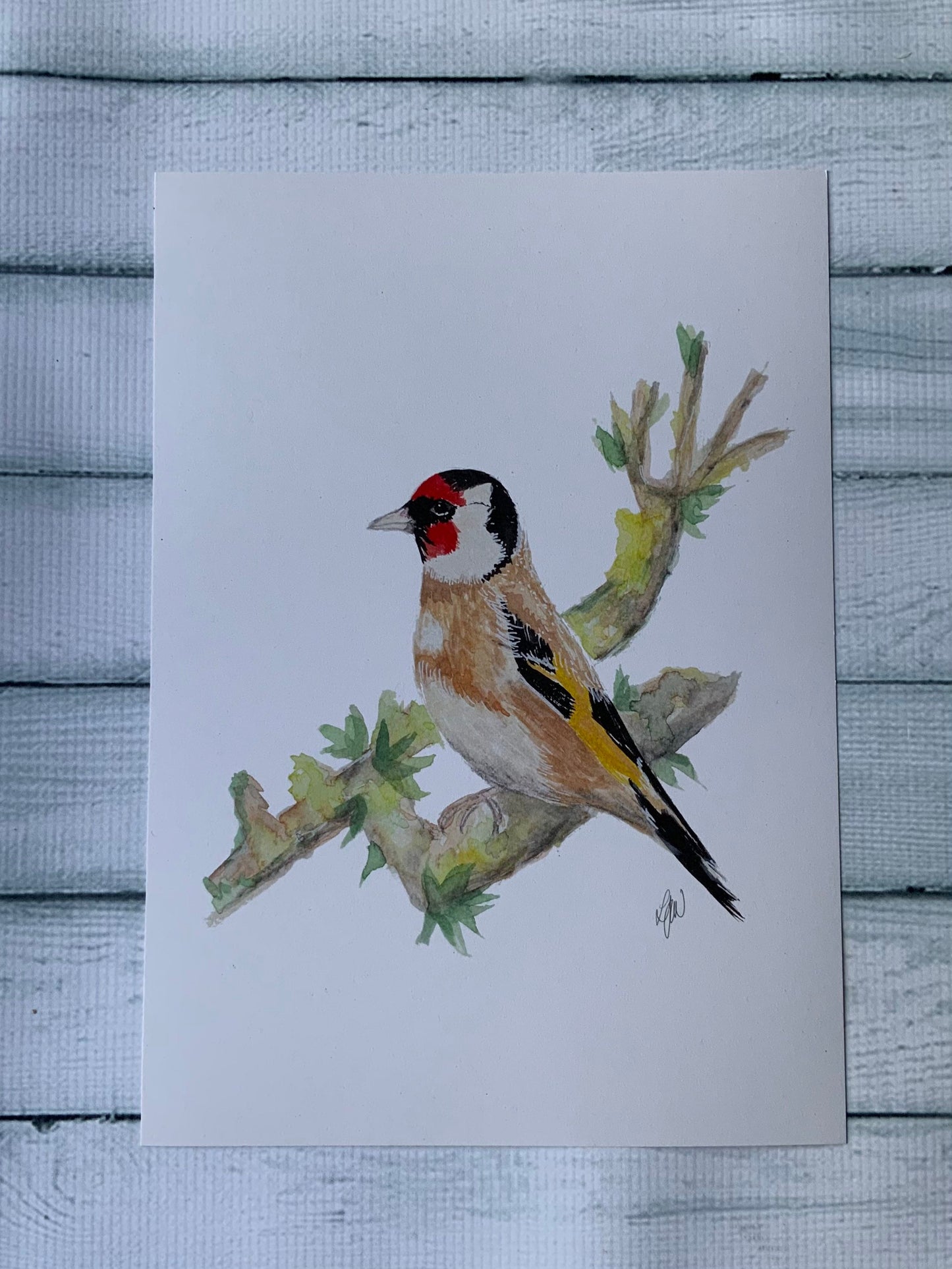 Goldfinch watercolour print