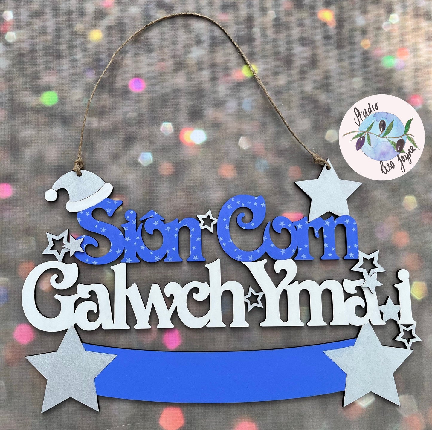 Sion Corn Galwch I Yma I …| Santa Stop Here For… Welsh sign