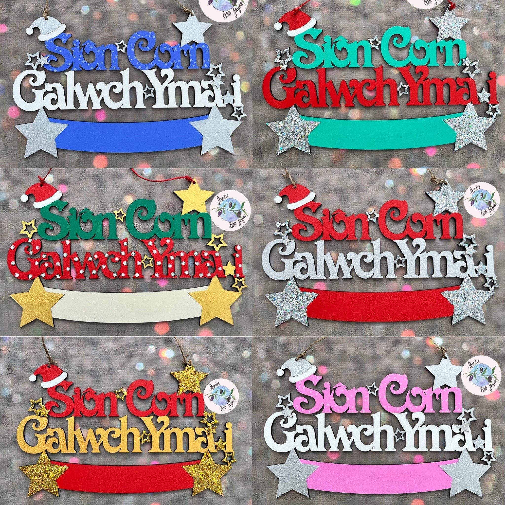 Sion Corn Galwch I Yma I …| Santa Stop Here For… Welsh sign