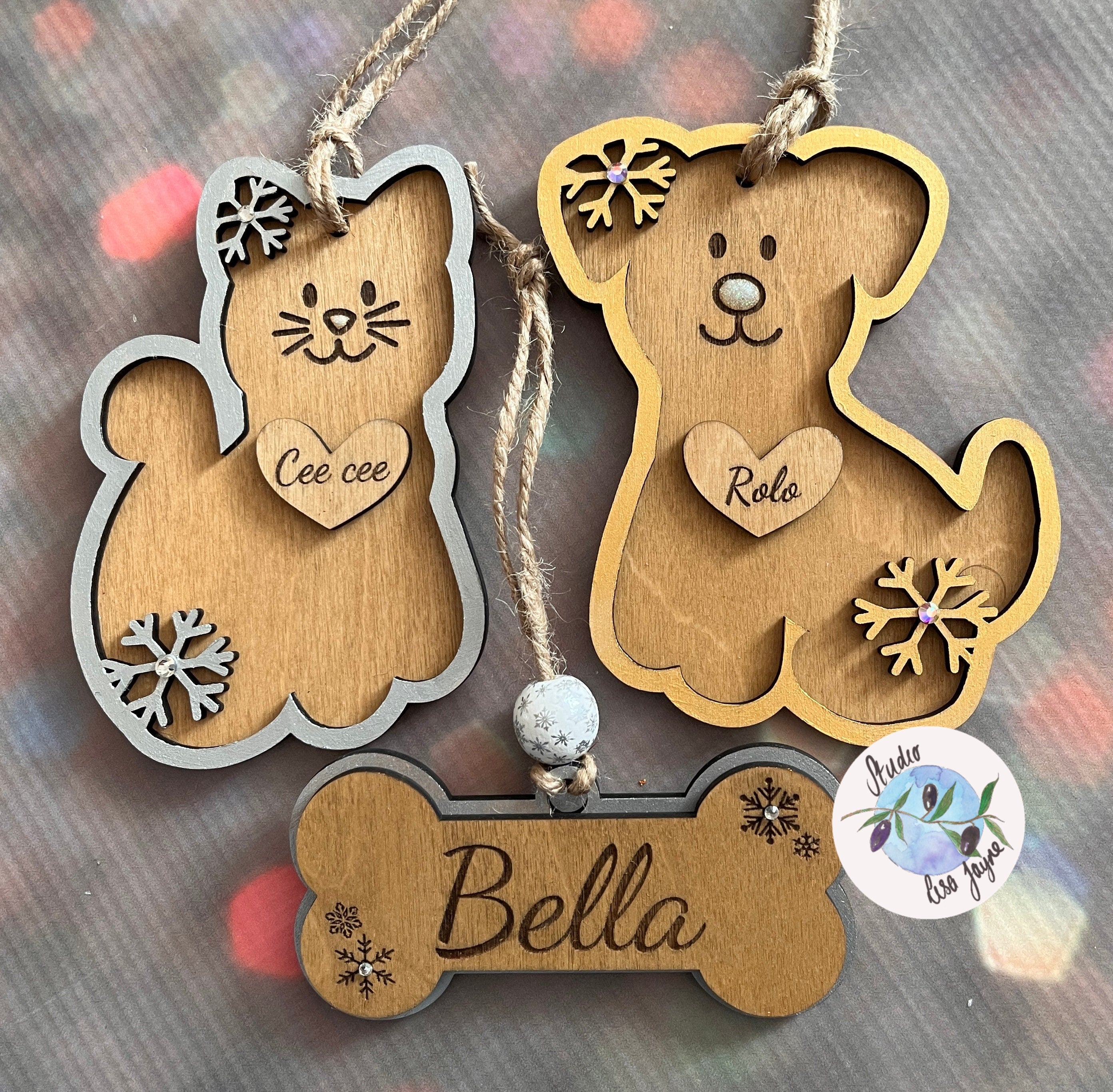 Personalised Cat or Dog Pet Christmas Decoration