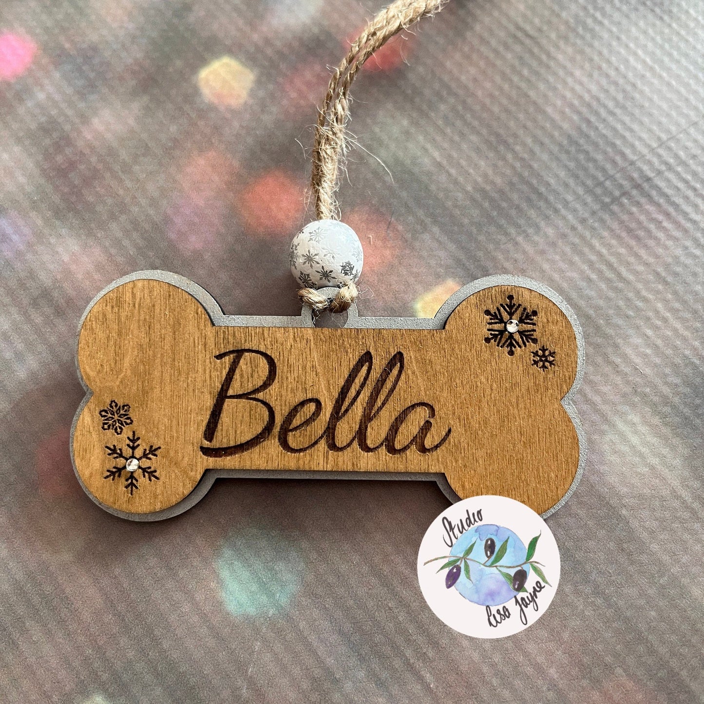 Personalised Dog Bone Christmas Decoration