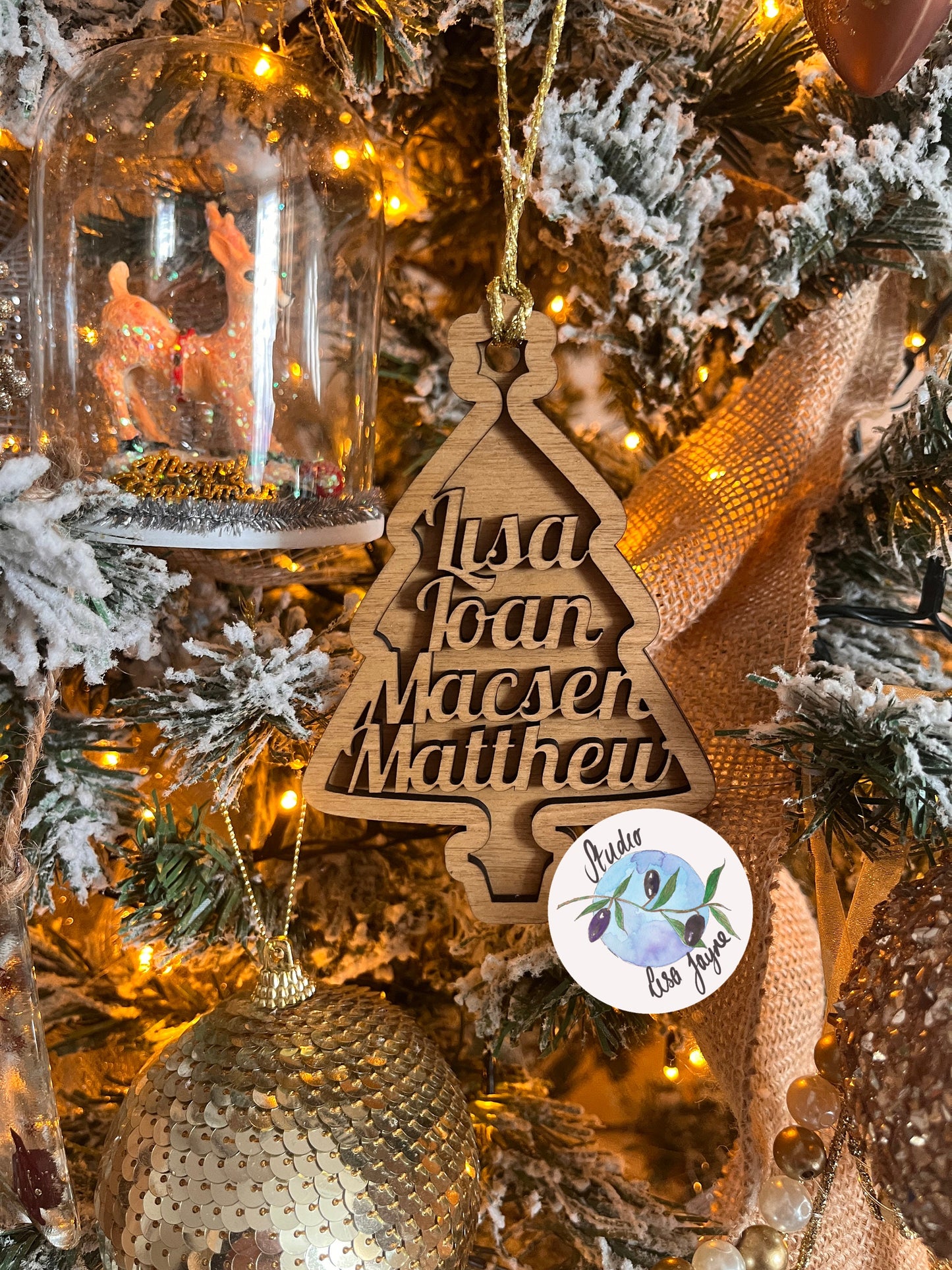 Family Personalised Christmas Tree Decoration