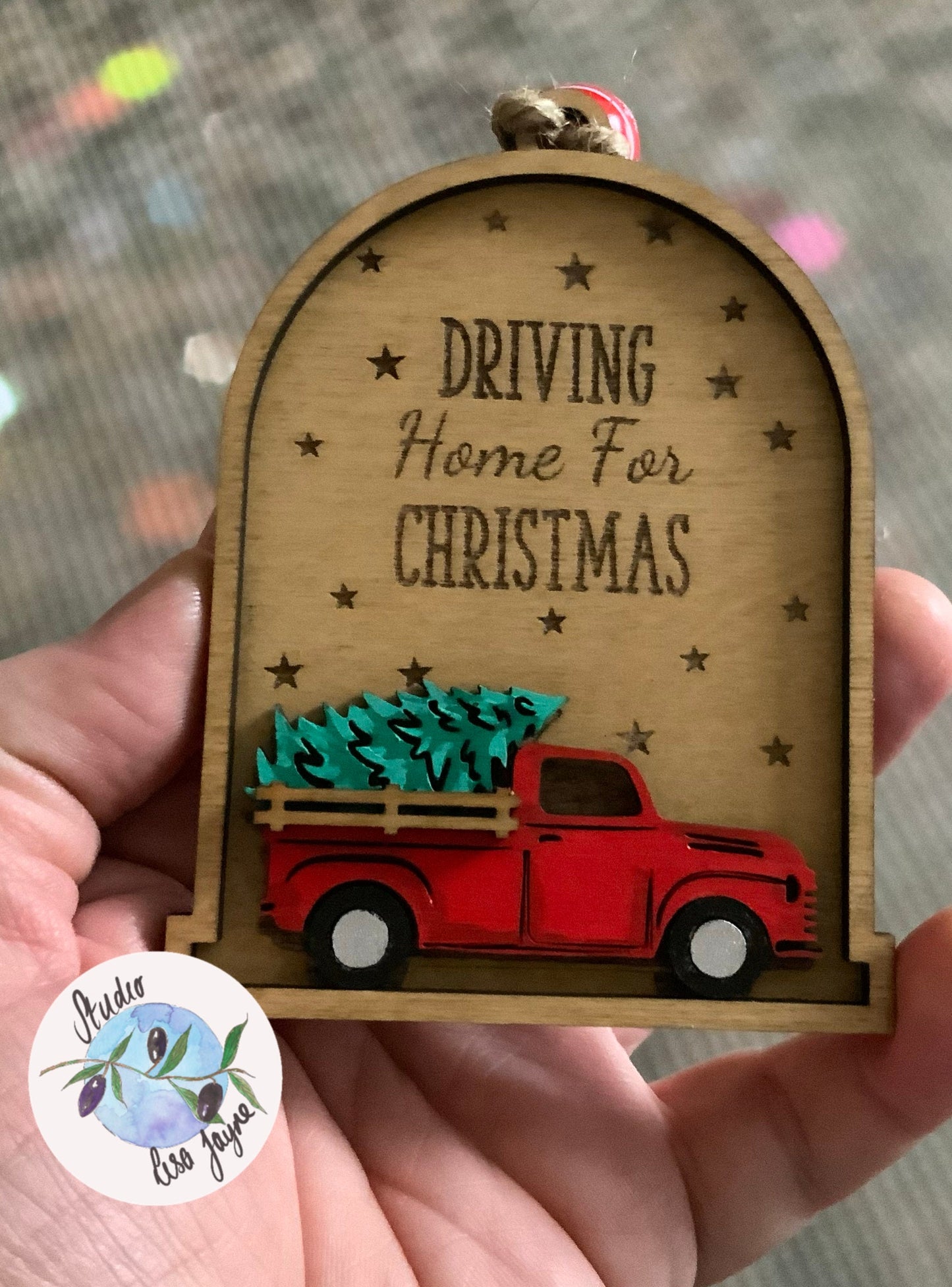 Driving Home for Christmas Tree Decoration