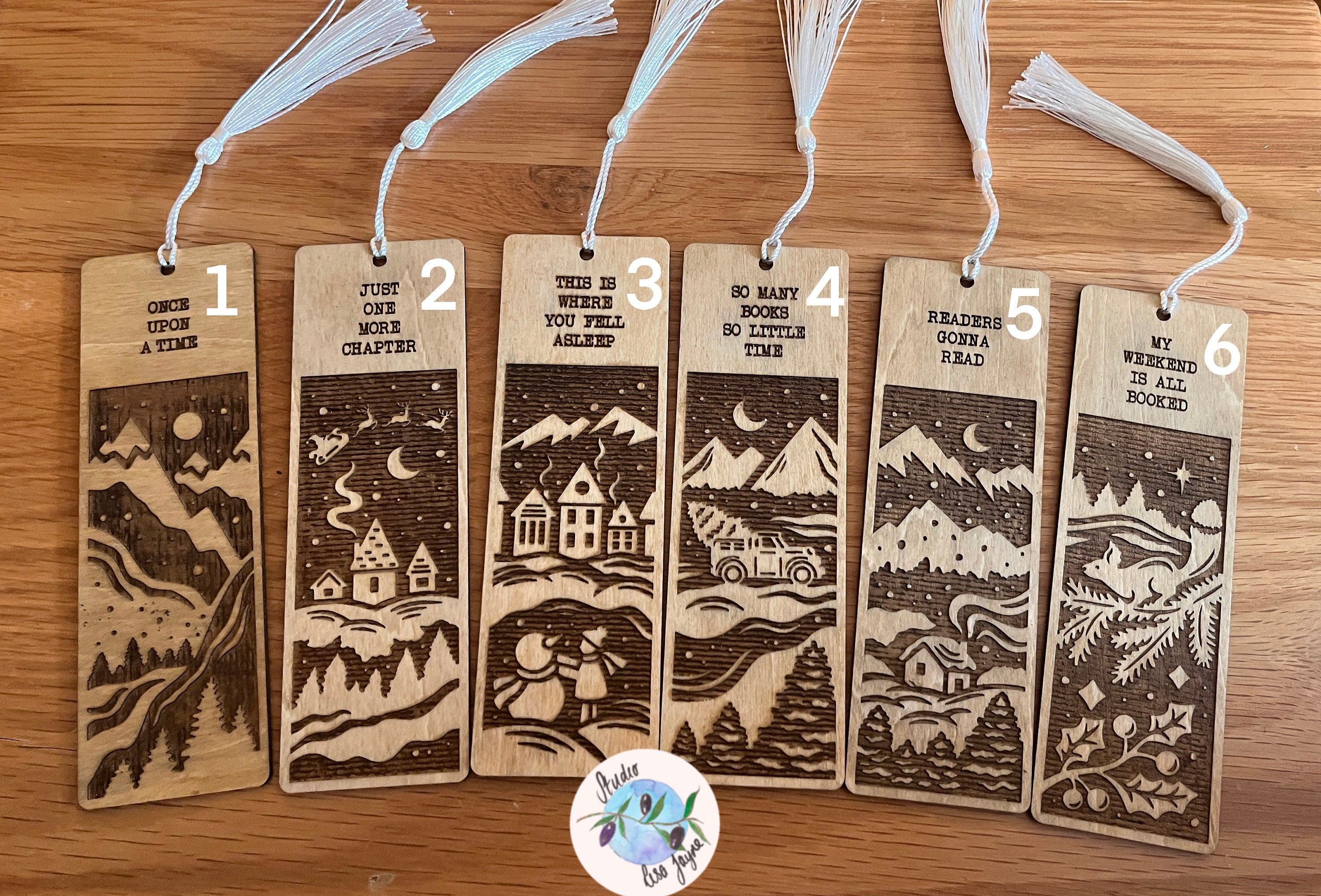 Winter Scene Bookmarks with Message