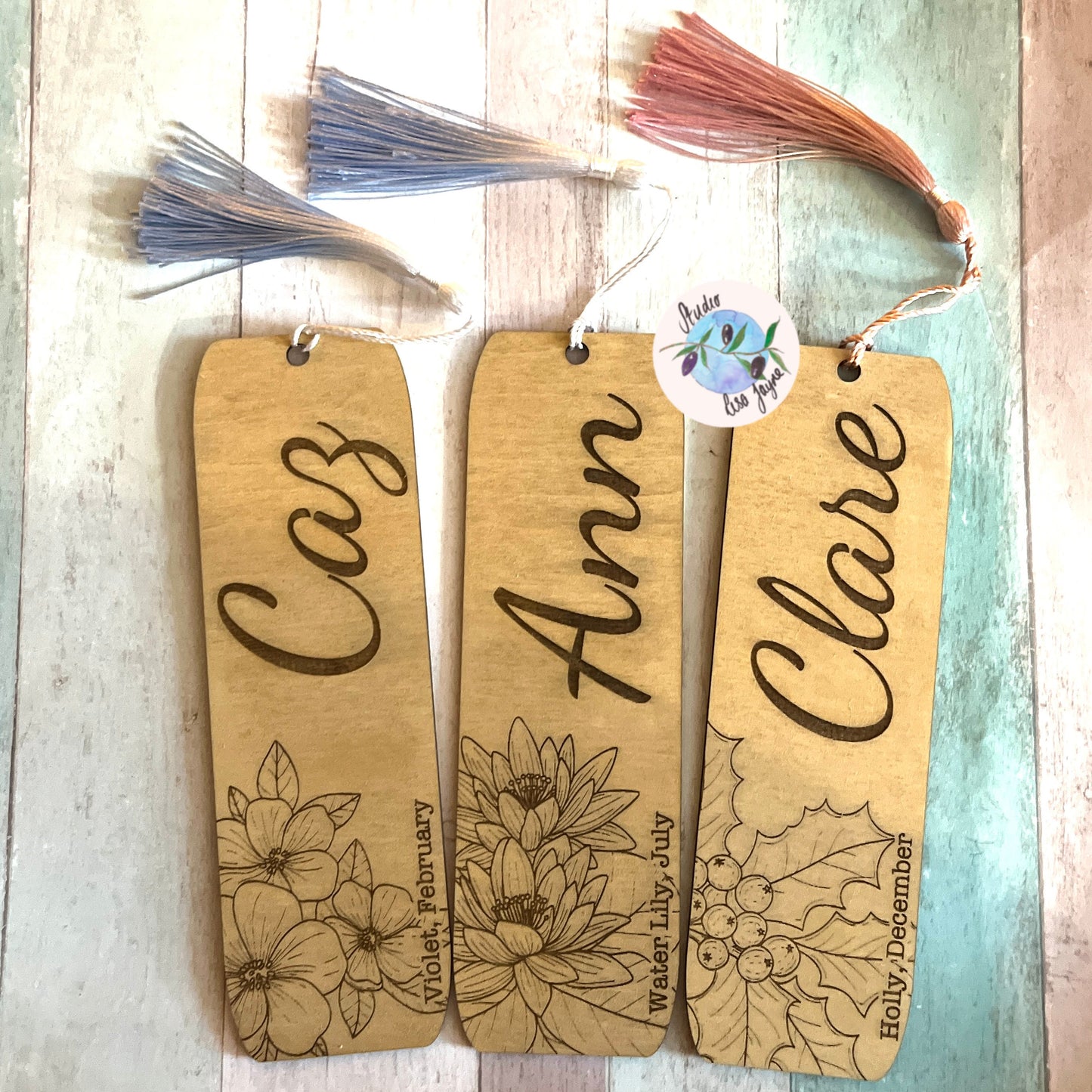 Personalised Birth Flower Bookmark