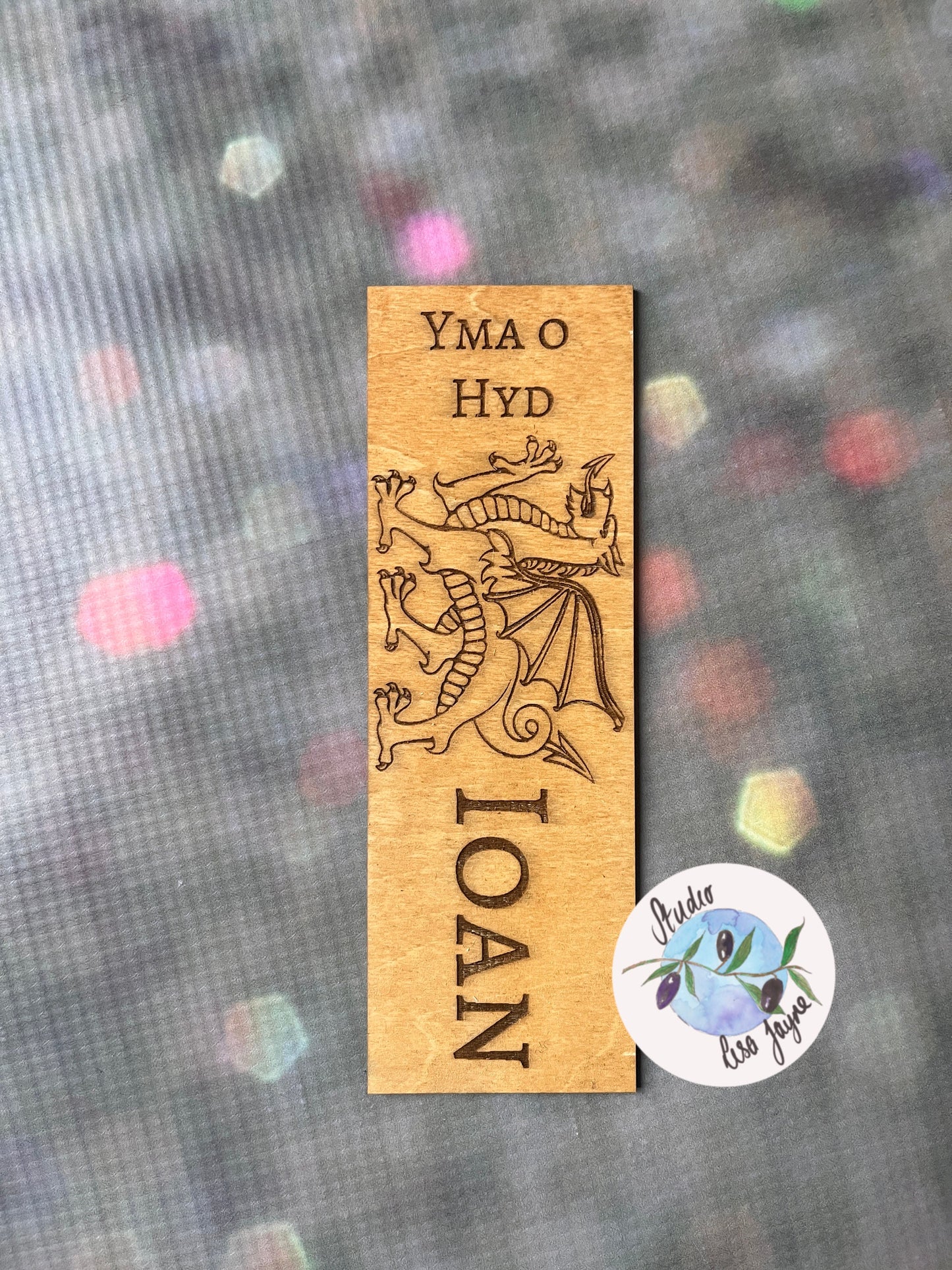 Personalised Welsh Dragon|Lovespoon Flag Bookmark - Cymru