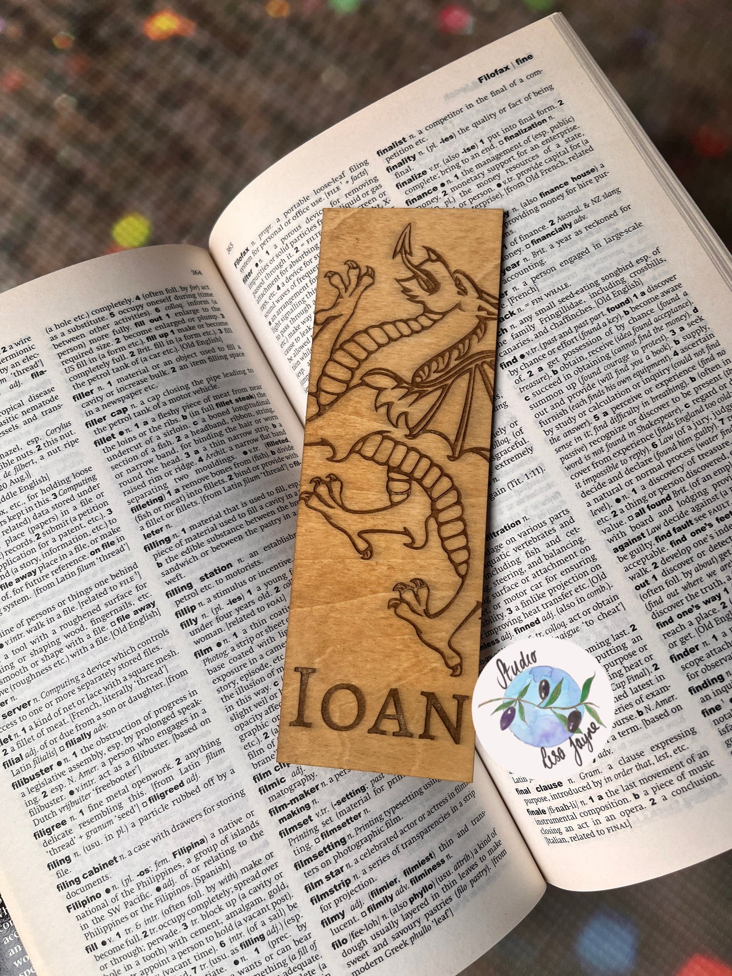 Personalised Welsh Dragon|Lovespoon Flag Bookmark - Cymru