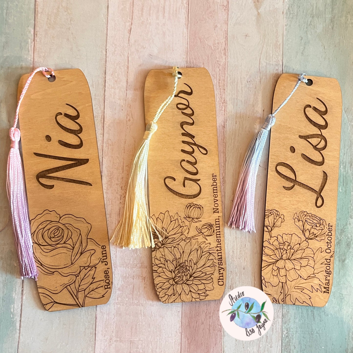 Personalised Birth Flower Bookmark