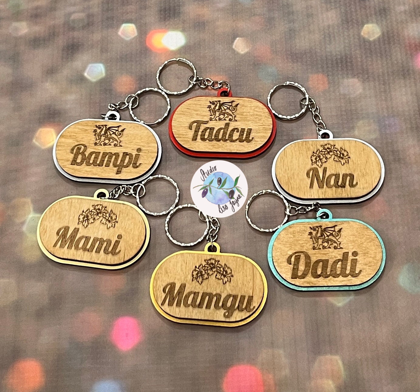 Personalised Name Welsh Themed Keyring